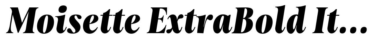 Moisette ExtraBold Italic